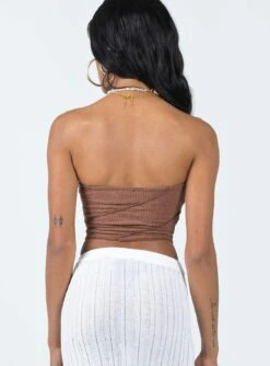 Princess Polly Oscar Strapless Top Brown -Princess Polly Sales 4 modelinfo jenaya us2 3329f45a 3f08 45b6 8c38 251cbd657556