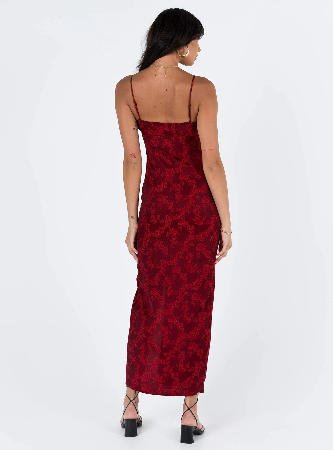 Princess Polly Noda Maxi Dress Burgundy 5 Princess Polly Noda Maxi Dress Burgundy - Image 5