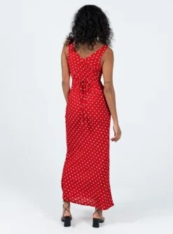 Princess Polly Nellie Maxi Dress Red Polka Dot -Princess Polly Sales 4 modelinfo kristen us2 47b92bd2 8ef5 455f a8c4 86ef2877d0d8