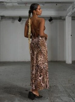 JGR & STN Martine Maxi Dress Black / Brown -Princess Polly Sales 4 modelinfo lola us4 88829ec1 9a4f 47aa a70f a732d6c4e903