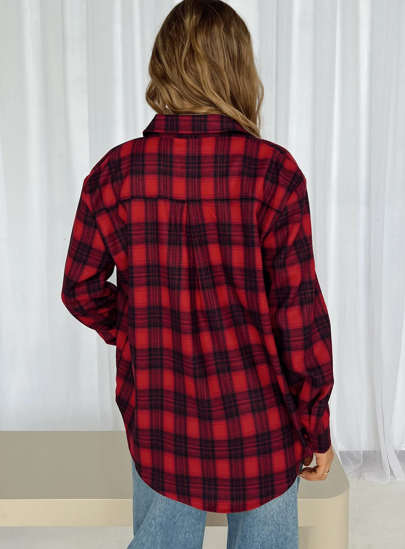 Princess Polly Deacon Shirt Red Tartan 4 Princess Polly Deacon Shirt Red Tartan - Image 4