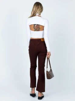 Princess Polly Dark Wash Flare Jeans Brown -Princess Polly Sales 4 510b3aef 1548 47ae a0f2 f93131100bec