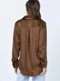 Vintage Vibes Shirt Brown -Princess Polly Sales 4 d0825a91 733f 4fc2 b7da 9b5593bc3264