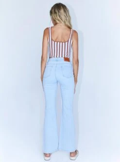 Princess Polly Highline Flare Denim Jeans Light Wash -Princess Polly Sales 4 ff3a70cb 5e0b 4562 b97c 14eadcc76cee