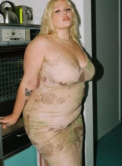 Down For The Ride 90's Slip Maxi Dress Multi Curve -Princess Polly Sales 5 modelinfo Krysten us16