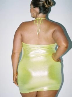 Energised Mini Dress Green Curve -Princess Polly Sales C Energised Mini Dress Green 11 copy