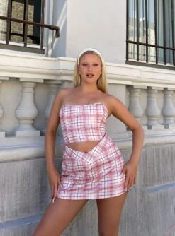 Princess Polly Checkity Tube Top Multi