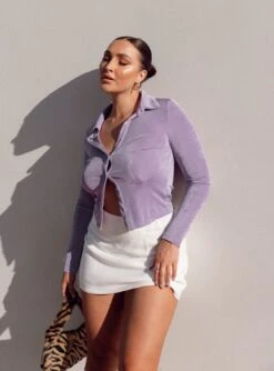 Princess Polly Elody Long Sleeve Top Lilac