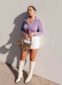 Princess Polly Elody Long Sleeve Top Lilac -Princess Polly Sales Elody Long Sleeve Top Lilac 3