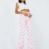 Abrand Double Oh Flare Jeans Pink Heart