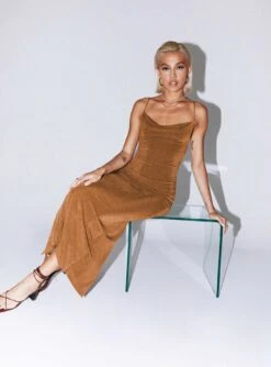 Princess Polly Emma Maxi Dress Brown