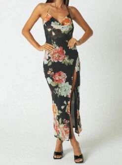 Jagger & Stone Valentina Maxi Dress Wild Rose Ebony
