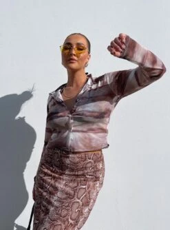 Motel Kelly Shirt Abstract Animal Skin