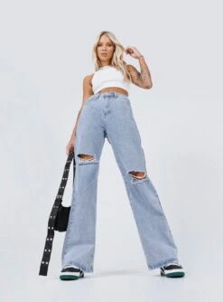 Princess Polly Prague Oversized Denim Jeans -Princess Polly Sales Prague Oversized Denim Jeans 4 copy
