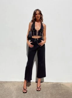 Princess Polly Ruby Cropped Jean Black Denim -Princess Polly Sales RUBY CROPPED JEAN BLACK DENIM e1cdf906 0265 4ab2 b40f 92f358b5ba68