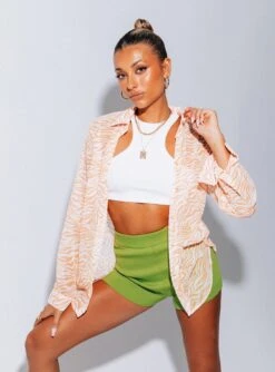 Princess Polly Ziggy Shirt Orange