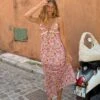 Princess Polly Emily Maxi Dress Pink Floral