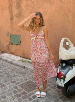 Princess Polly Emily Maxi Dress Pink Floral