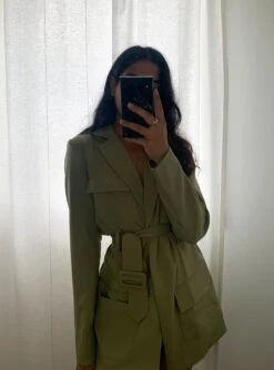 Steinway Mini Dress Green -Princess Polly Sales kareemaq Steinway Mini Dress Green US2